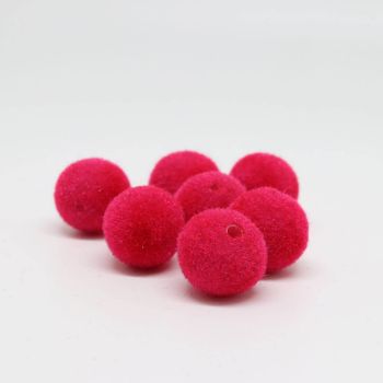 Plišane perle 12 mm, fushia pink  ( plis0812)
