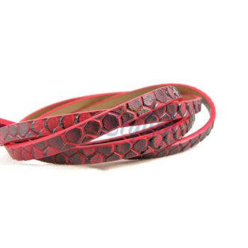 Pljosnata traka (Imitacija kože ) sa printom. Dimenzije trake 6x2mm (PTR-02)