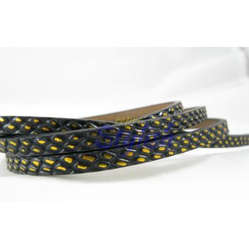 Pljosnata traka (Imitacija kože ) sa printom. Dimenzije trake 6x2mm (PTR-07)