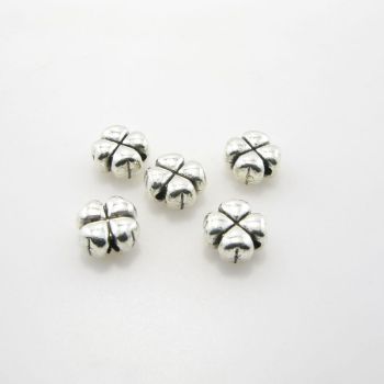 Metalna perla detelina 8x4 mm- boja antik srebra ( R147AS )