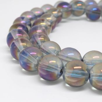 Electroplate staklene perle  10 mm, rupa oko 1mm. Niz sadrži oko 70 perli. (  SP-ELP107 )