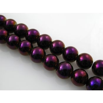 Metalik staklene perle 14mm-metalik ljubičasta SP-ELP14-02