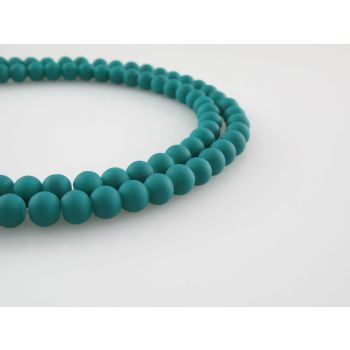 Staklene gumirane perle 8 mm, rupa oko 1mm. Niz sadrži oko 100 perli. SP-GUM107