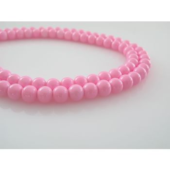 Bojene staklene perle  6 mm, rupa oko 1mm. Niz sadrži oko 135 perli. SP-PP112