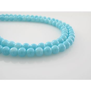 Bojene staklene perle  8 mm, rupa oko 1mm. Niz sadrži oko 100 perli. SP-PP117