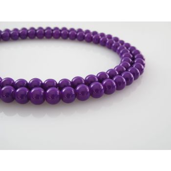 Bojene staklene perle  8 mm, rupa oko 1mm. Niz sadrži oko 100 perli. SP-PP127