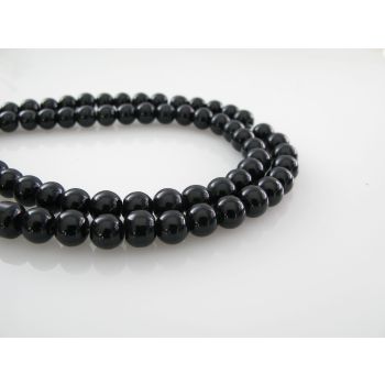 Bojene staklene perle  6 mm, rupa oko 1mm. Niz sadrži oko 135 perli. SP-PP141