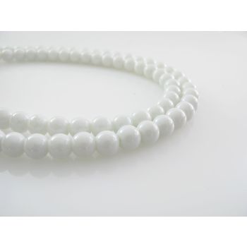 Bojene staklene perle  6 mm, rupa oko 1mm. Niz sadrži oko 135 perli. SP-PP143