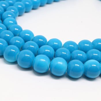 Bojene staklene perle  8 mm, rupa oko 1mm. Niz sadrži oko 100 perli. ( SP-PP164 )