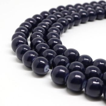 Bojene staklene perle  6 mm, rupa oko 1mm. Niz sadrži oko 135 perli. (  SP-PP167 )