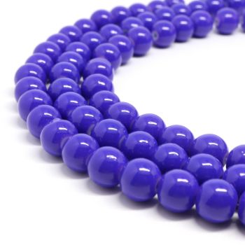 Bojene staklene perle  8 mm, rupa oko 1mm. Niz sadrži oko 100 perli. ( SP-PP172 )