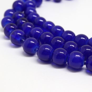 Bojene staklene perle  8 mm, rupa oko 1mm. Niz sadrži oko 100 perli. ( SP-PP182 )