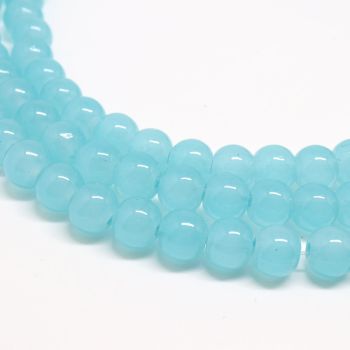 Bojene staklene perle  8 mm, rupa oko 1mm. Niz sadrži oko 100 perli. ( SP-PP186 )