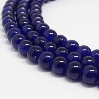 Bojene staklene perle  8 mm, rupa oko 1mm. Niz sadrži oko 100 perli. ( SP-PP188 )