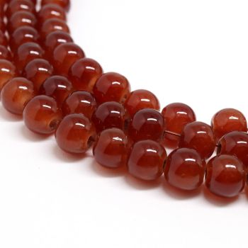 Bojene staklene perle  8 mm, rupa oko 1mm. Niz sadrži oko 100 perli. ( SP-PP199 )