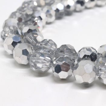 Brušene okrugle staklene perle  6 mm, rupa oko 1mm. Niz sadrži oko 100 perli.( SPO016)