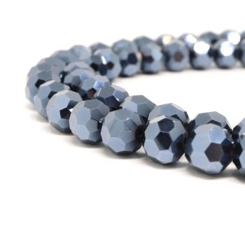 Brušene okrugle staklene perle  6 mm, rupa oko 1mm. Niz sadrži oko 100 perli.( SPO056)