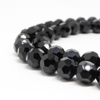 Brušene okrugle staklene perle  8 mm, rupa oko 1mm. Niz sadrži oko 70 perli.(SPO068)