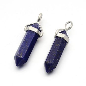 Privesci od kamena Lapis lazuli 30-37x12mm
