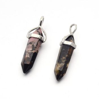 Privesci od kamena Rodonit 30-37x12mm