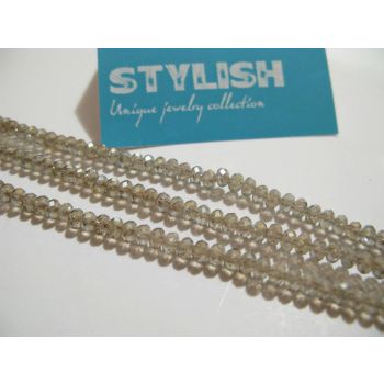 Brušeno staklo Rondele 8x6 mm ST002