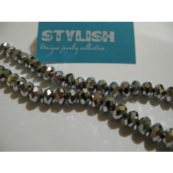 Brušeno staklo Rondele 8x6 mm ST007