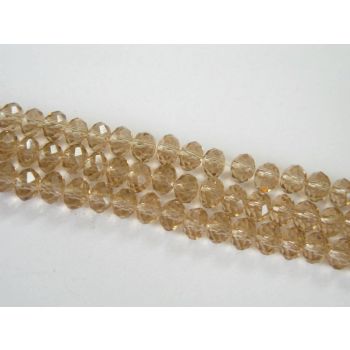 Brušeno staklo Rondele 6x4 mm ST032