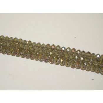 Brušeno staklo Rondele 6x4 mm ST038