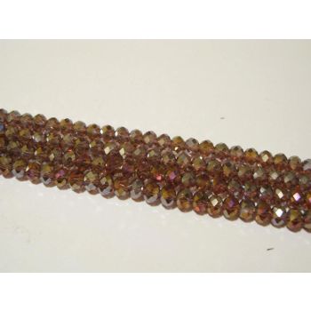 Brušeno staklo Rondele 6x4 mm ST041