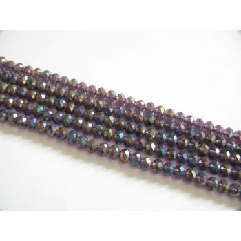 Brušeno staklo Rondele 6x4 mm ST044