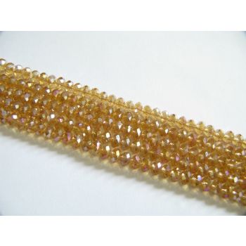 Brušeno staklo Rondele 6x4 mm ST057