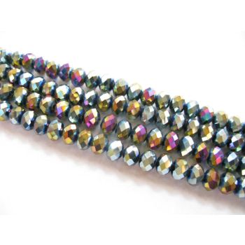 Brušeno staklo Rondele 8x6 mm ST059