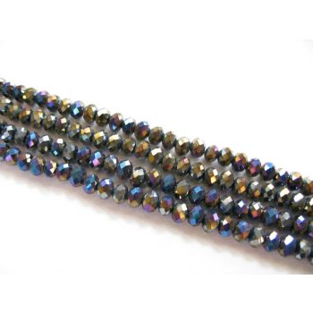 Brušeno staklo Rondele 6x4 mm ST064