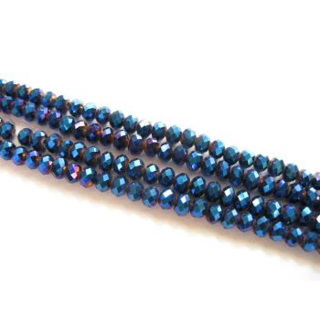 Brušeno staklo Rondele 6x4 mm ST065