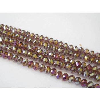 Brušeno staklo Rondele 6x4 mm ST069