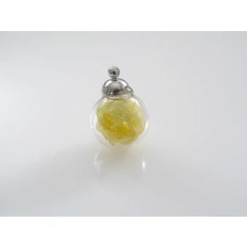 Ukrasni privezak od stakla i sušenog cveća    ( STAKPRIV106 )