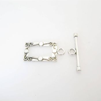 T- kopča 23 x 12 mm- boja antik srebra ( TKOP113AS)