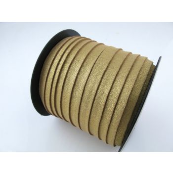 Imitacija antilop kože 10mm- Gliter Gold