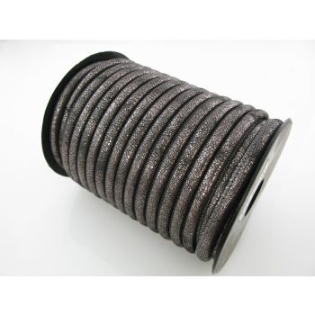 Štepana PU kožica 6mm - Dark Grey