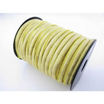 Štepana PU kožica 6mm - Yellow