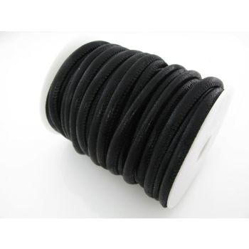 Štepana PU kožica 6mm - Black