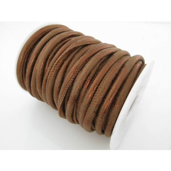 Štepana PU kožica 6mm - Copper