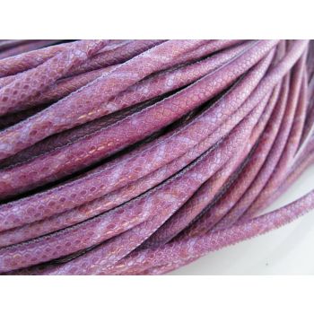 Štepana PU kožica 6mm - Fish Pink