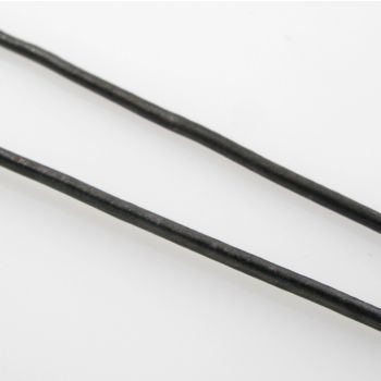 Prirodna koža 2mm-metalik hematit crna