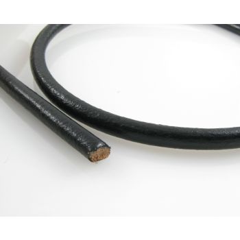 Prirodna koža 4 mm- crna