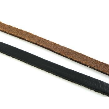 Prirodna koža pljosnata dimenzije 7x2mm, boja crna (TMPK-PLJ7x2mm-01)